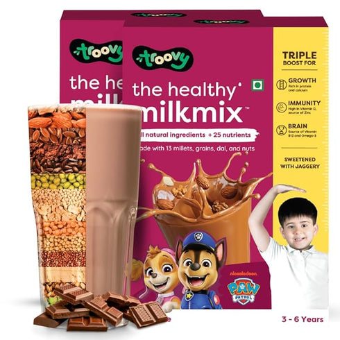 Troovy No Sugar, 13 Millets & Nuts, Chocolate Nutri Milk Mix